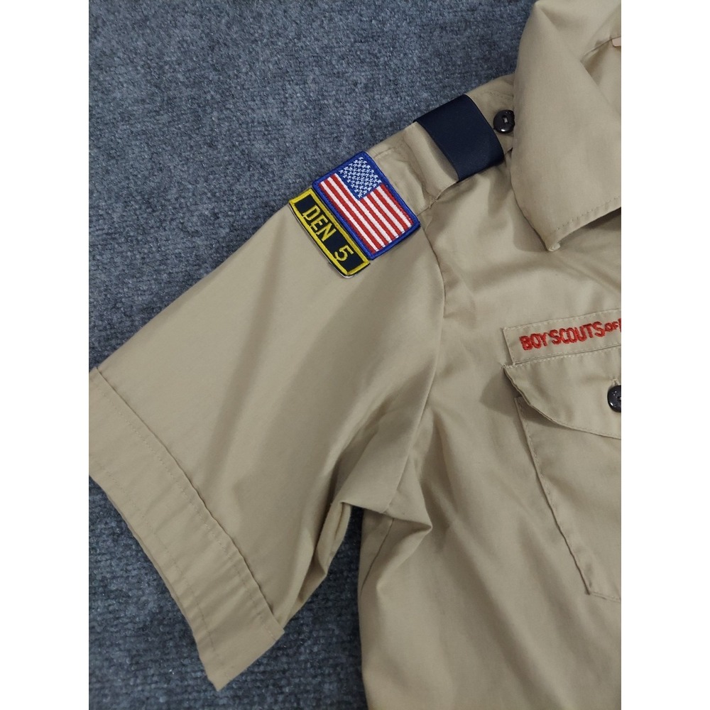Vtg Boy Scouts Of America Shirt Boys XL 18-20 Patches KS MO Uniform 90s - Picture 5 of 11